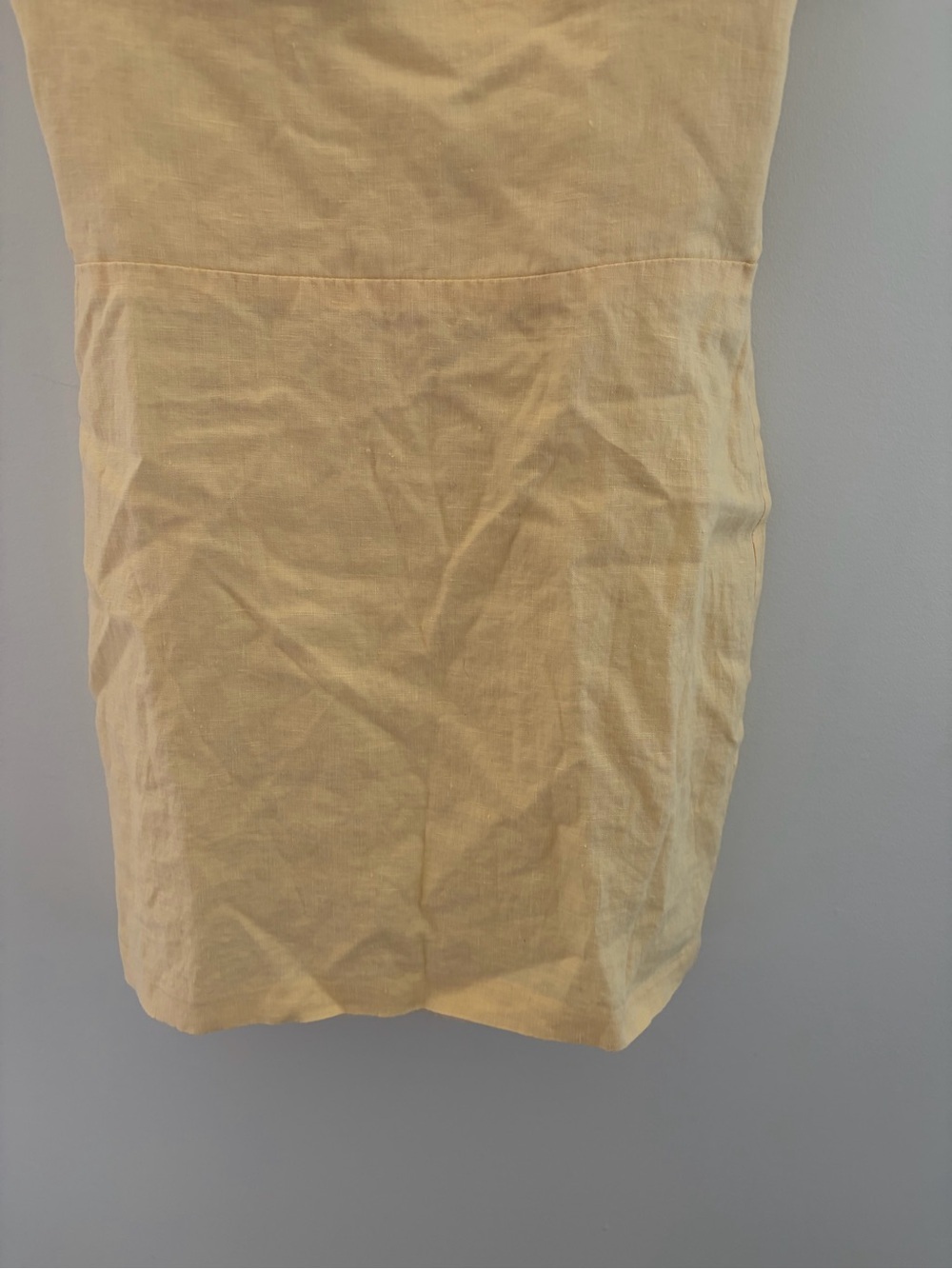 Amanda Uprichard x REVOLVE 90ies Y2K Linen Mini Dress in Pale Yellow, M - Picture 5 of 12